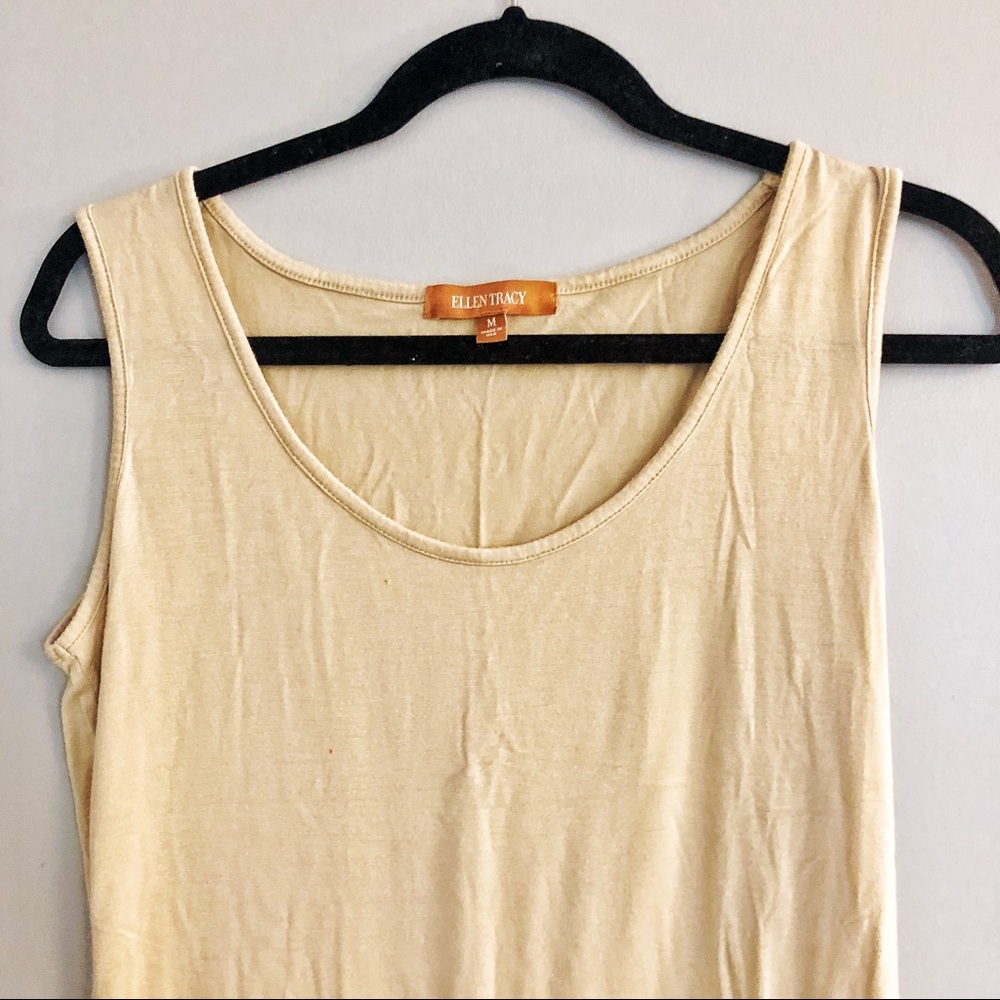 Tan Ellen Tracy M Lose Tank Top - slightly worn